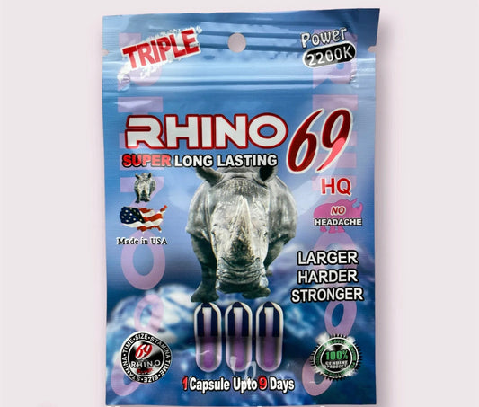 69 Rhino 2200K Triple Pill - (1ct. of 3 Capsules Each)